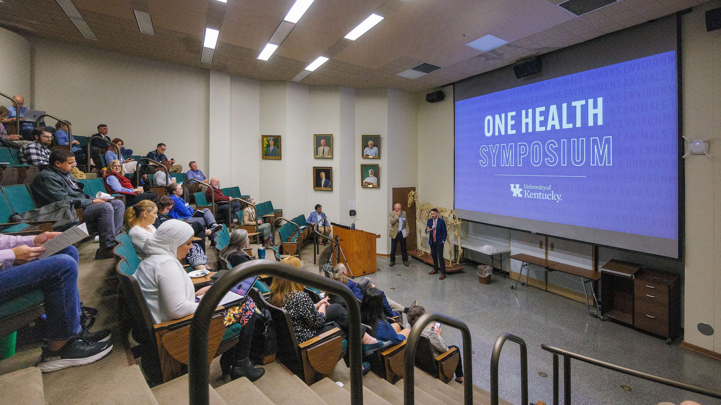 Presenters speak at the One Health Symposium
